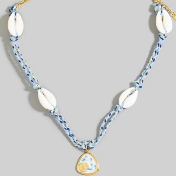 JULIETTE BRAIDED PUKA SHELL NECKLACE - Picture 1 of 2